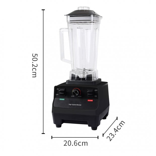 2L Commercial Blender Mixer Food Processor Juicer Smoothie Black Image 3