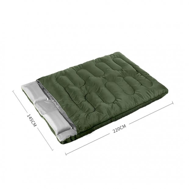 Mountview Sleeping Bag Double Bags Outdoor Camping Thermal -10℃ Image 3