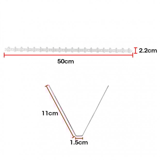 10x 50cm Bird Spikes  PP base Pigeon Gull Starling Image 3