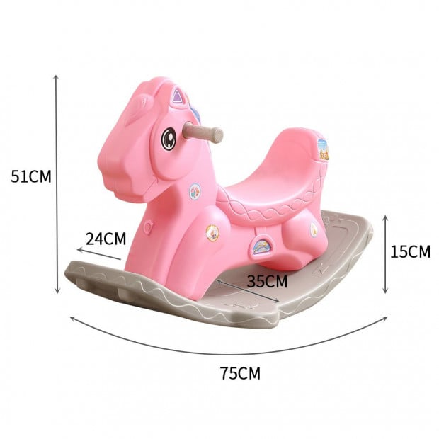 BoPeep Kids Rocking Horse Baby Horses Pony Ride On Toy Balance Rocker Image 3
