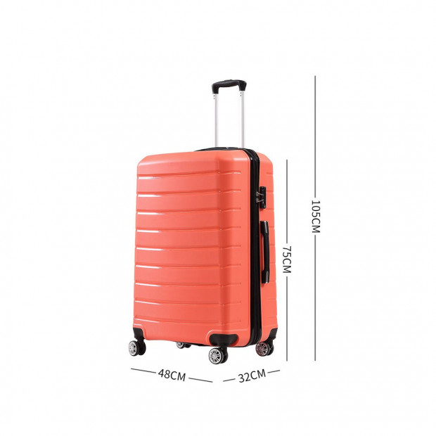 28’’ Expandable Luggage Coral Colour Image 3