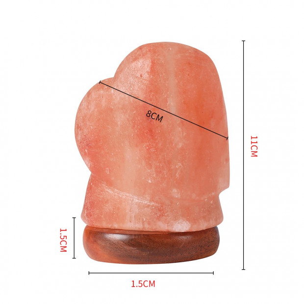 Salt Lamp Globe USB Himalayan Natural Crystal Rock Cord Night Light Image 3