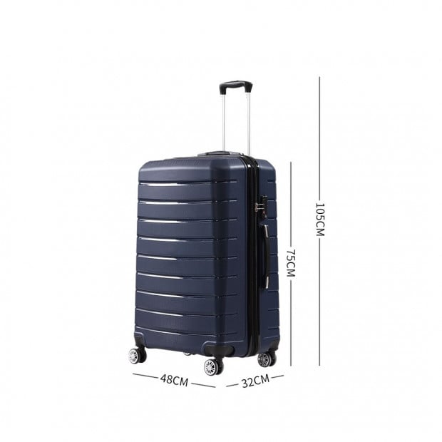 28 ’’ Expandable Luggage Navy Colour Image 3