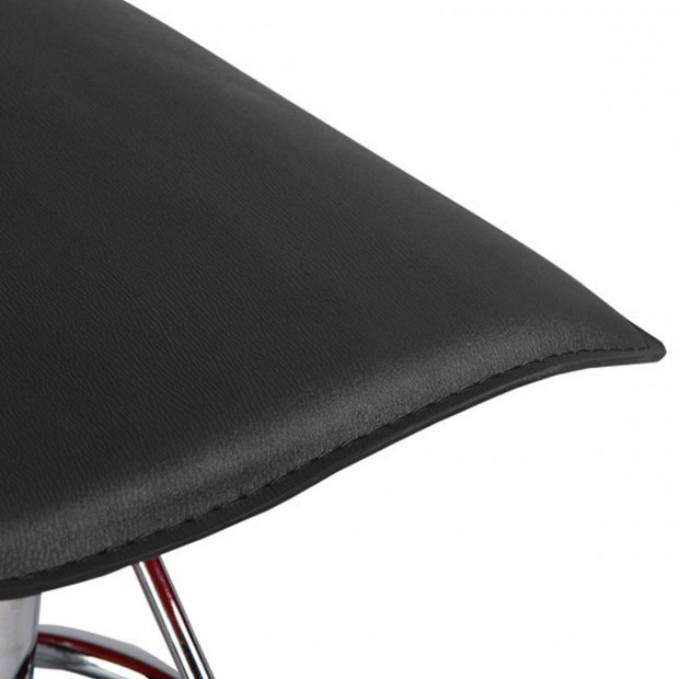 Upholstered In finest PVC 2x Mika Barstool Black Image 4
