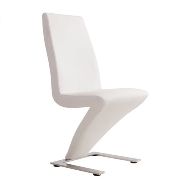 Premium Black/Red/White Leatherette 2x Z Chair White Image 4