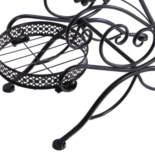 2X Outdoor Indoor Flower Pot Plant Stand Metal Corner Shelf Garden Image 4