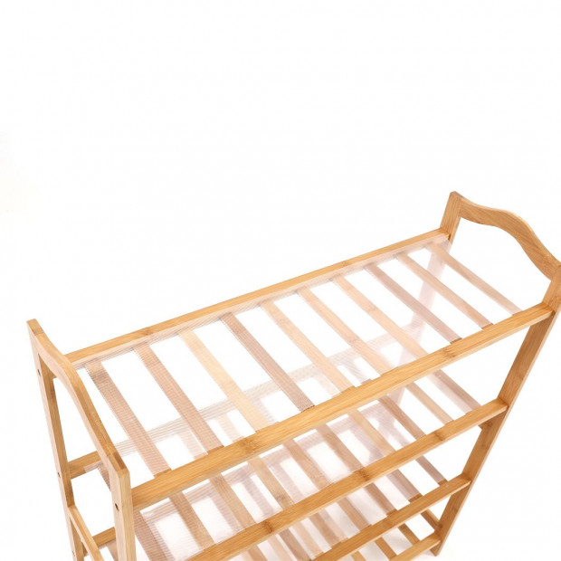 Bamboo Shoe Rack Storage Wooden Shelf Stand 6 Tiers Layers 80cm Image 3