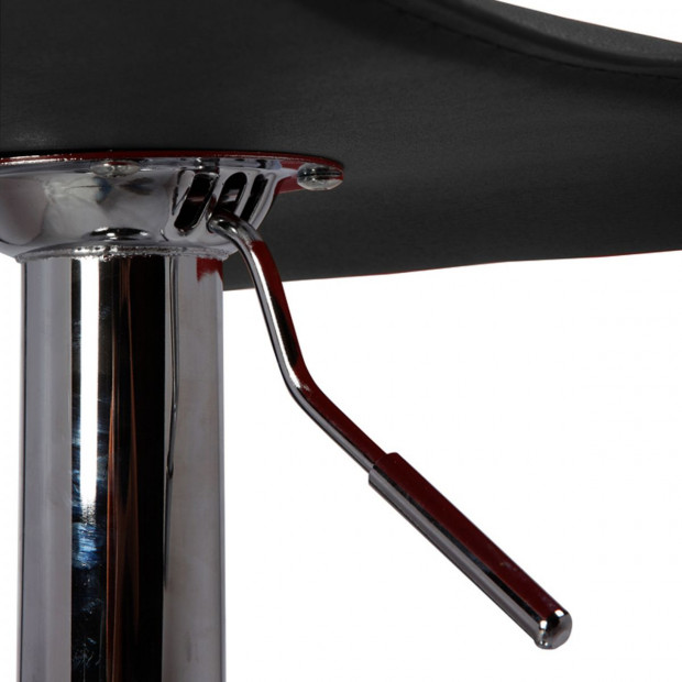 Upholstered In finest PVC 2x Mika Barstool Black Image 5
