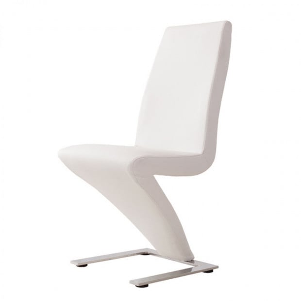 Premium Black/Red/White Leatherette 2x Z Chair White Image 5