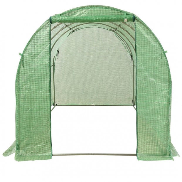 Greenhouse Garden Shed Tunnel Plant Storage Cover Green House 4x2M Image 5