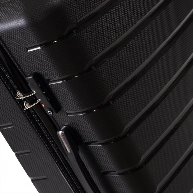 28’’  Expandable Luggage Black Colour Image 5