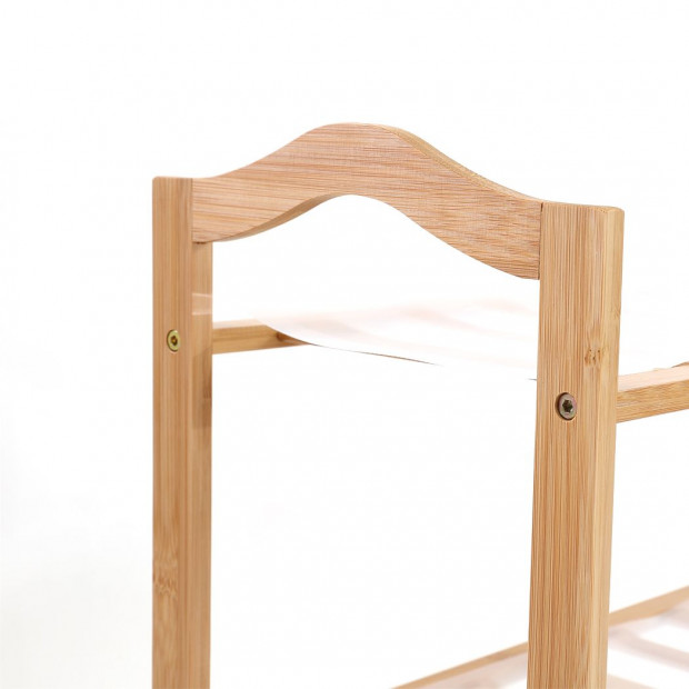 Bamboo Shoe Rack Storage Wooden Shelf Stand 5 Tiers Layers 80cm Image 4