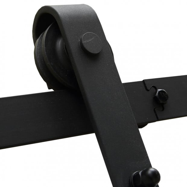 2M Antique Style Double Barn Door Track Roller Kit Image 5