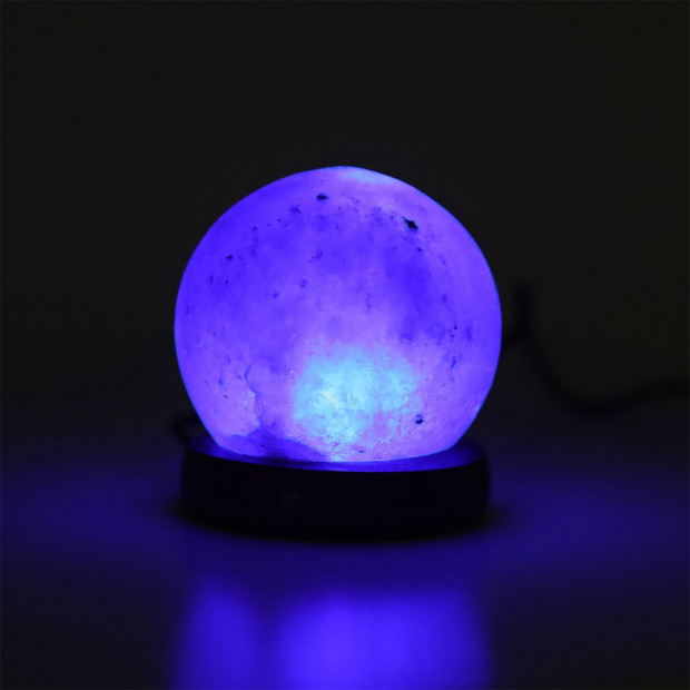 Himalayan Salt Lamp Globe USB Natural Crystal Rock Cord Lamps Globes Image 5