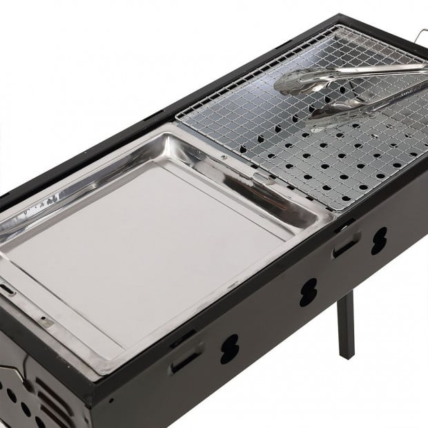 Foldable BBQ Charcoal Grill Protable Camping Barbecue Picnic Hibachi Image 5