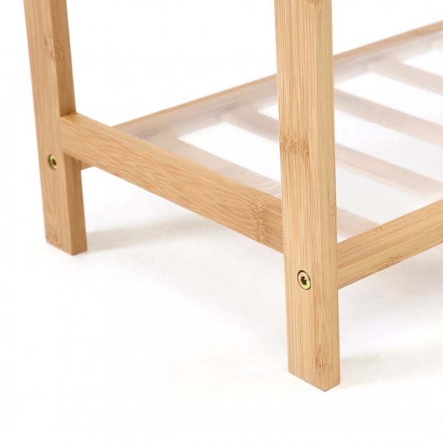 Bamboo Shoe Rack Storage Wooden Shelf Stand 5 Tiers Layers 80cm Image 9