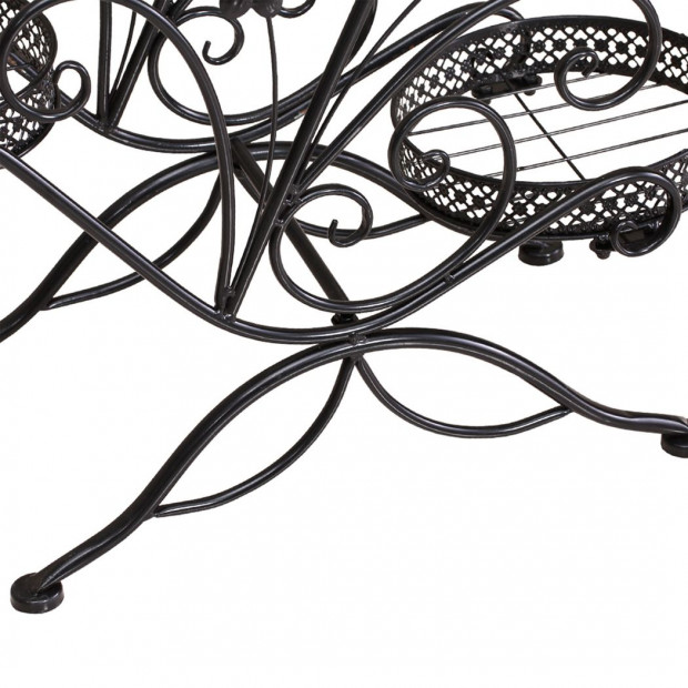 2X Outdoor Indoor Flower Pot Plant Stand Metal Corner Shelf Garden Image 6