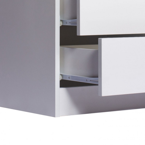 Bedside Tables Drawers RGB LED Storage Cabinet High Gloss Image 6