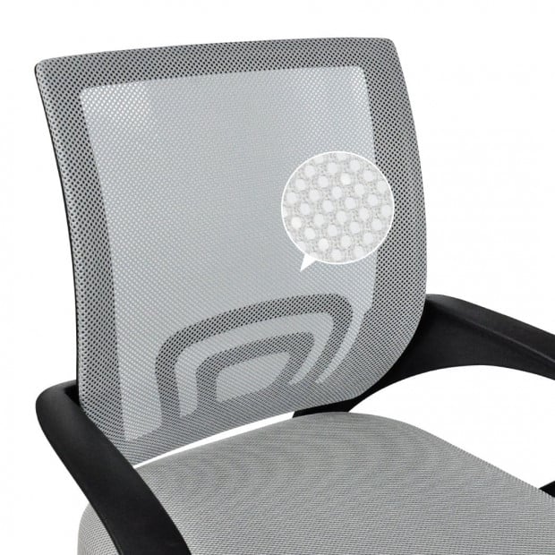 Design Ergonomic Mesh Computer Office Desk Grey Task Chair Image 7