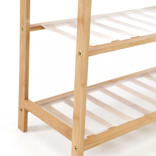 Bamboo Shoe Rack Storage Wooden Shelf Stand 6 Tiers Layers 80cm Image 6