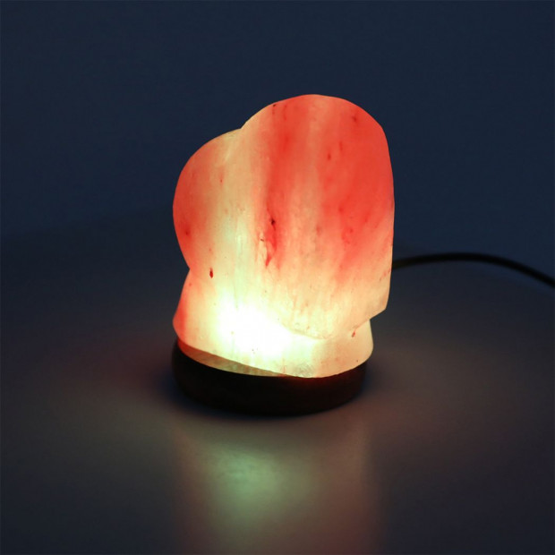 Salt Lamp Globe USB Himalayan Natural Crystal Rock Cord Night Light Image 7