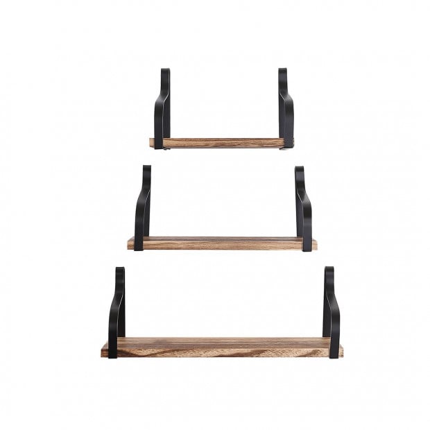 Floating Shelf Brackets Display Shelves Bookshelf Wall Mount Rack Image 7