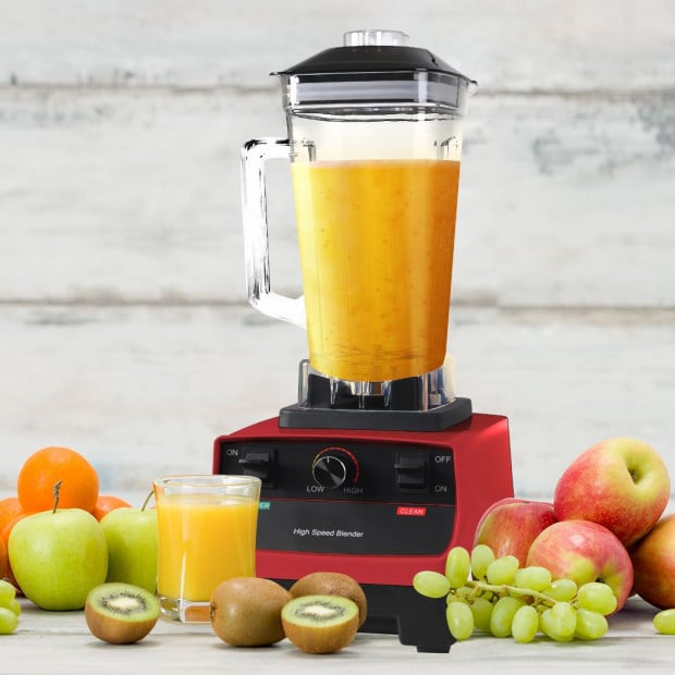 2L Commercial Blender Mixer Food Processor Juicer Smoothie Maker Red Image 8