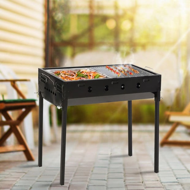 Foldable BBQ Charcoal Grill Protable Camping Barbecue Picnic Hibachi Image 8