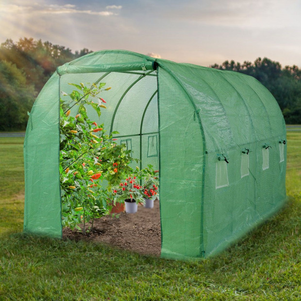 Greenhouse Garden Shed Tunnel Plant Storage Cover Green House 4x2M Image 8