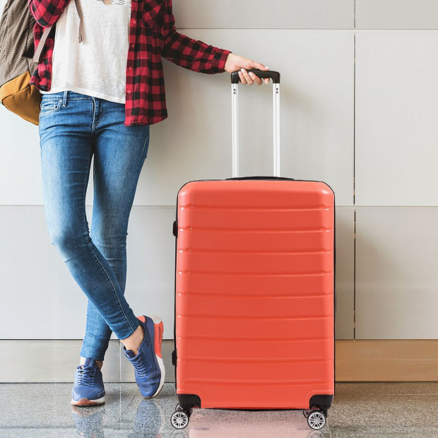 28’’ Expandable Luggage Coral Colour Image 8