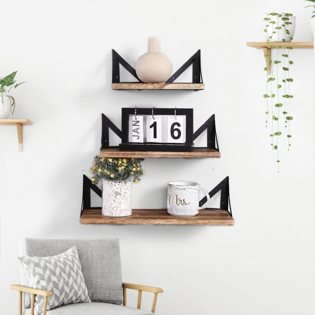 Floating Shelves Wall Mounted Set Of 3 Image 8