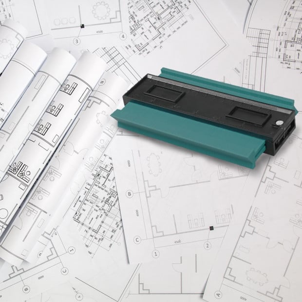 Blue Contour Gauge Duplicator Instant Template Tool Outline Ruler Image 8