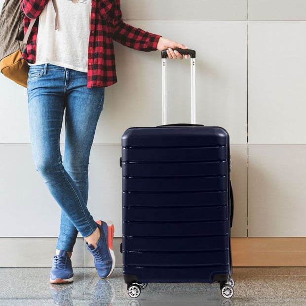 28 ’’ Expandable Luggage Navy Colour Image 8