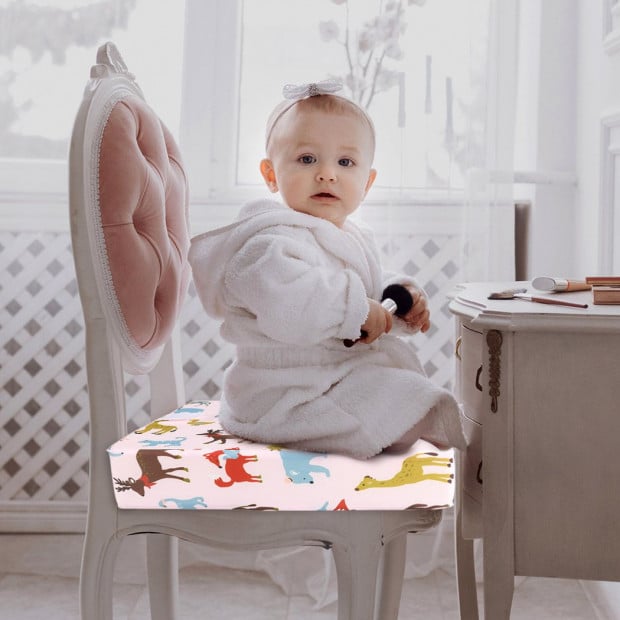 Kids Chair Cushion Pads High Seat Baby Infant Safe Booster Pink Image 8