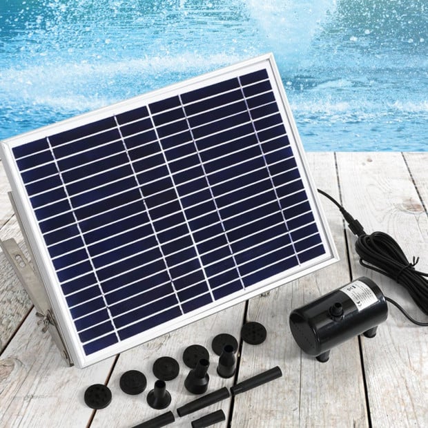 Solar Fountain Water Pump Kit Pond Pool Submersible Outdoor Garden 15W Image 7