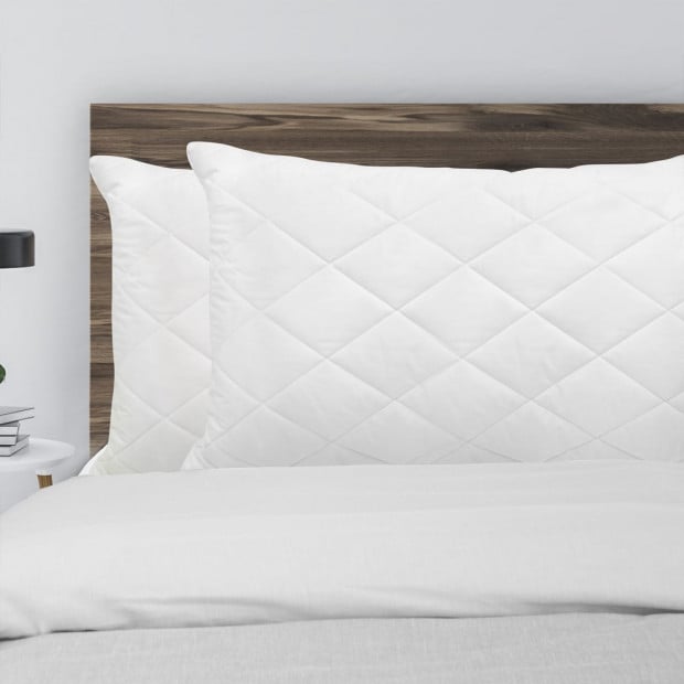 Luxury Bamboo Blend Quilted Pillow Twin Pack Image 2