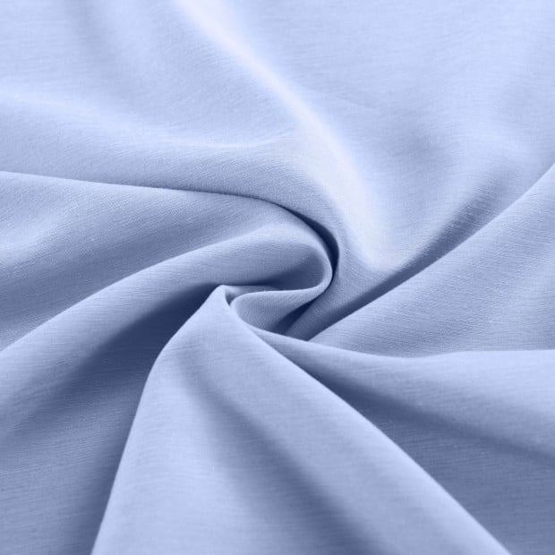 2000TC Quilt Cover Set Bamboo Cooling - King - Light Blue Image 4
