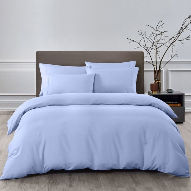 2000TC 6 Piece Bamboo Sheet & Quilt Cover Set King - Light Blue