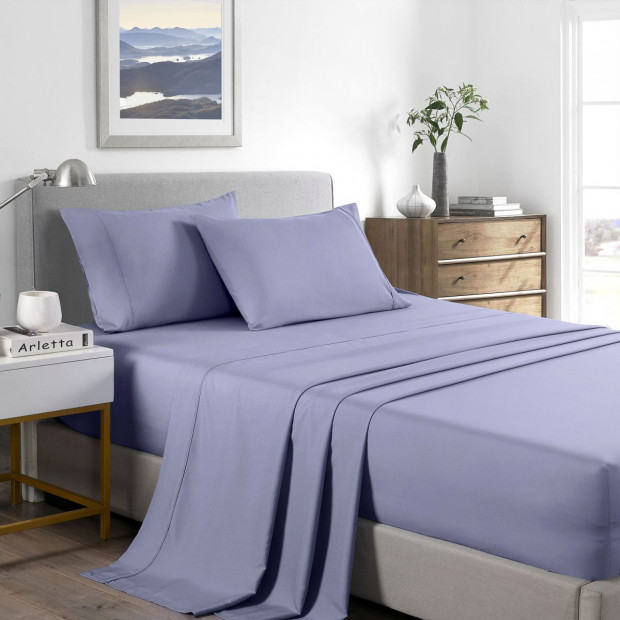 Casa Decor 2000 Thread Count Bamboo Cooling Sheet Double Lilac Grey