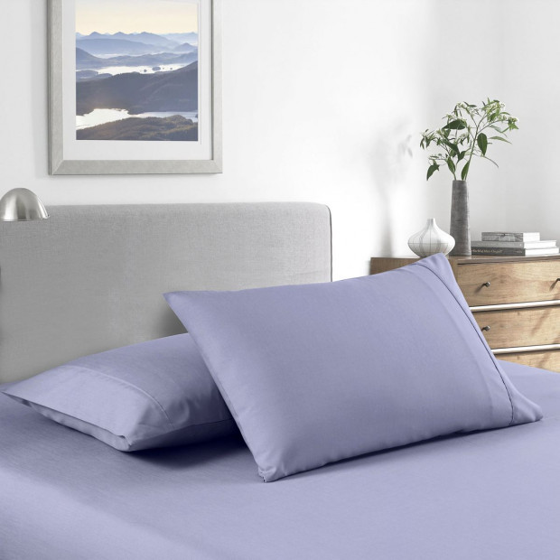 Casa Decor 2000 Thread Count Bamboo Cooling Sheet Double Lilac Grey Image 2