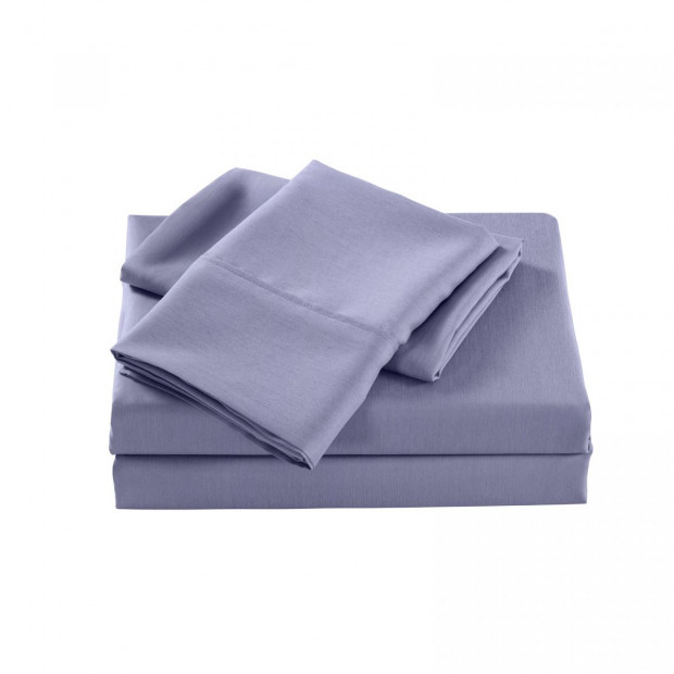 Casa Decor 2000 Thread Count Bamboo Cooling Sheet Double Lilac Grey Image 3