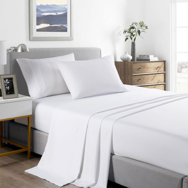 Casa Decor 2000 Thread Count Bamboo Cooling Sheet Set King White