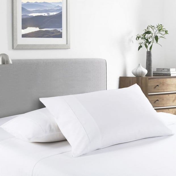 Casa Decor 2000 Thread Count Bamboo Cooling Sheet Set Single White Image 2