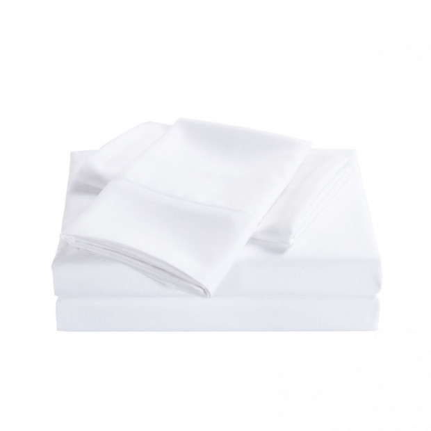 Casa Decor 2000 Thread Count Bamboo Cooling Sheet Set Single White Image 3