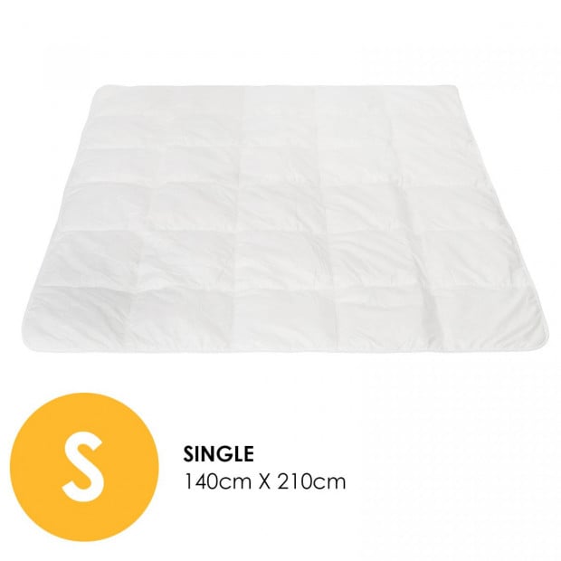 260GSM Deluxe Eco-Silk 100% Quilt Cover Single White Image 2
