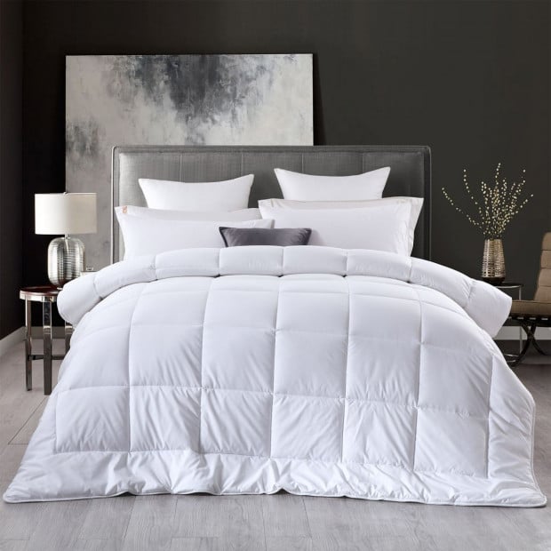 260GSM Deluxe Eco-Silk Quilt Cotton Cover King White