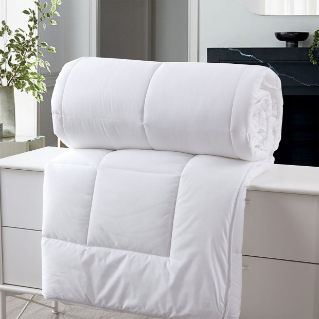 260GSM Deluxe Eco-Silk Quilt Cotton Cover King White Image 4