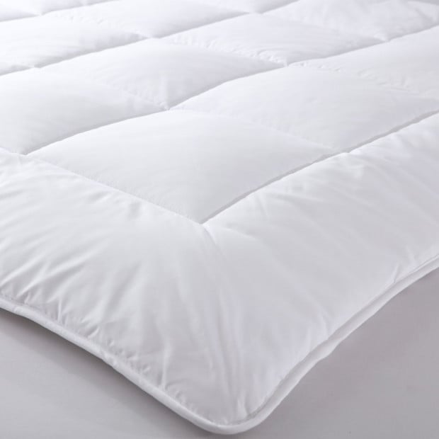 260GSM Deluxe Eco-Silk Quilt Cotton Cover King White Image 7