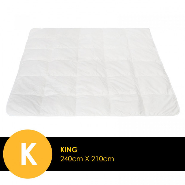 Casa Decor Silk Touch Quilt 360GSM All Seasons Single - White Image 2