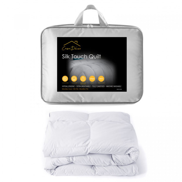 Casa Decor Silk Touch Quilt 360GSM All Seasons Single - White Image 4